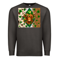 St. Patrick's Day Highland Cow Premium Sweatshirt | Teevron