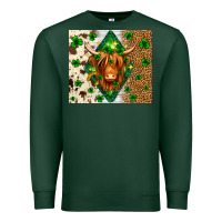 Sports Green St. Patrick's Day Highland cow Premium Sweatshirt - Neo Western