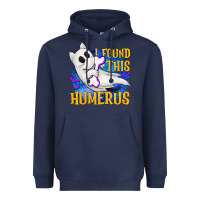 Navy I Found This Humerus Heavyweight Hoodie - texasbilliewilder