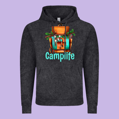 Camp Life Camp Backpack Vintage Hoodie Designed By Adodesignshop
