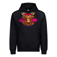 Black halloween highland cow horseshoe Urban Hoodie - Jasminsmagicworld