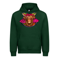 Forest Green halloween highland cow horseshoe Urban Hoodie - Jasminsmagicworld