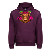 Mauve Wine halloween highland cow horseshoe Urban Hoodie - Jasminsmagicworld