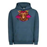 Pigment Midnight Navy halloween highland cow horseshoe Urban Hoodie - Jasminsmagicworld