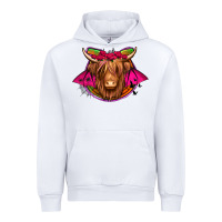 White halloween highland cow horseshoe Urban Hoodie - Jasminsmagicworld