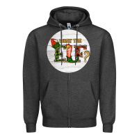 Charcoal Heather What The Elf Christmas Zipper Hoodie - RanaPortraitStore