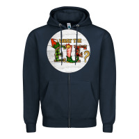 Navy What The Elf Christmas Zipper Hoodie - RanaPortraitStore