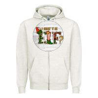 Oatmeal Heather What The Elf Christmas Zipper Hoodie - RanaPortraitStore