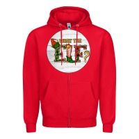 Red What The Elf Christmas Zipper Hoodie - RanaPortraitStore
