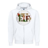 White What The Elf Christmas Zipper Hoodie - RanaPortraitStore