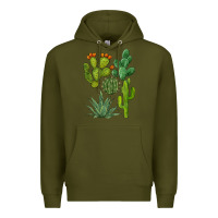 Army Green watercolor cactus bundle preview Premium Hoodie - BarkalooDesign