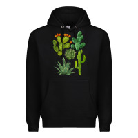 Black watercolor cactus bundle preview Premium Hoodie - BarkalooDesign