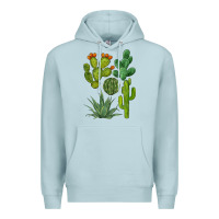 Blue Mist watercolor cactus bundle preview Premium Hoodie - BarkalooDesign