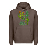 Coffee watercolor cactus bundle preview Premium Hoodie - BarkalooDesign