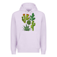 Lilac watercolor cactus bundle preview Premium Hoodie - BarkalooDesign