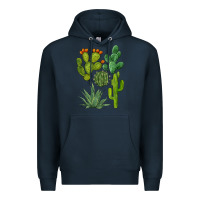 Navy watercolor cactus bundle preview Premium Hoodie - BarkalooDesign