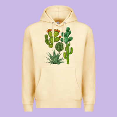 Watercolor Cactus Bundle Preview Premium Hoodie Designed By Barkaloodesign