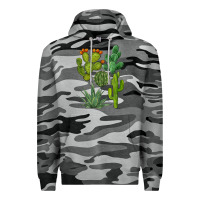 Slate Camo watercolor cactus bundle preview Premium Hoodie - BarkalooDesign