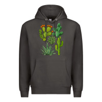 Smoke watercolor cactus bundle preview Premium Hoodie - BarkalooDesign