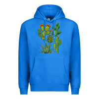 True Royal watercolor cactus bundle preview Premium Hoodie - BarkalooDesign