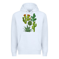 White watercolor cactus bundle preview Premium Hoodie - BarkalooDesign