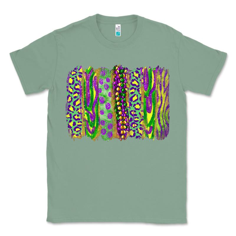 Mardi Gras Leopard Beads Brushstrokes Classic Tee by RanaPortraitStore | Teevron