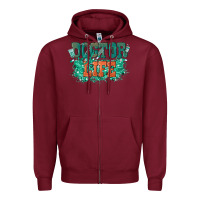 Burgundy doctor life Zipper Hoodie - texasbilliewilder