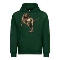 Forest Green Tyrannosaurus T rex Urban Hoodie - LillyAllenDesigns