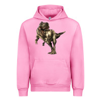 Fuchsia Pink Tyrannosaurus T rex Urban Hoodie - LillyAllenDesigns