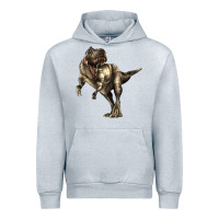 Heather Grey Tyrannosaurus T rex Urban Hoodie - LillyAllenDesigns