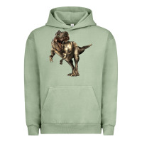 Pigment Oil Green Tyrannosaurus T rex Urban Hoodie - LillyAllenDesigns