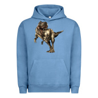 Pigment Pebble Blue Tyrannosaurus T rex Urban Hoodie - LillyAllenDesigns