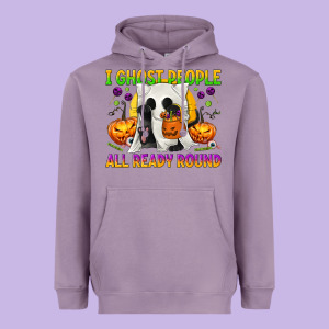 I Ghost People All Ready Round Heavyweight Hoodie Designed By Texasbilliewilder