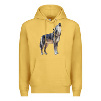 Antique Gold wolf Premium Hoodie - LillyAllenDesigns