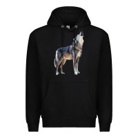 Black wolf Premium Hoodie - LillyAllenDesigns