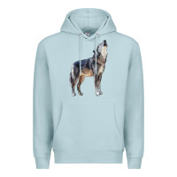 Blue Mist wolf Premium Hoodie - LillyAllenDesigns