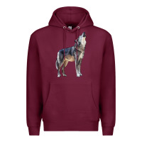 Burgundy wolf Premium Hoodie - LillyAllenDesigns