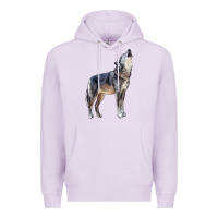Lilac wolf Premium Hoodie - LillyAllenDesigns
