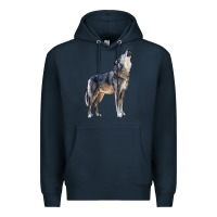 Navy wolf Premium Hoodie - LillyAllenDesigns