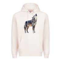 Pale Pink wolf Premium Hoodie - LillyAllenDesigns