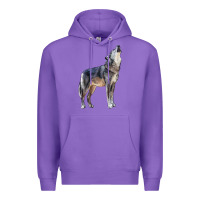 Purple wolf Premium Hoodie - LillyAllenDesigns