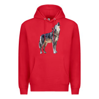 Red wolf Premium Hoodie - LillyAllenDesigns