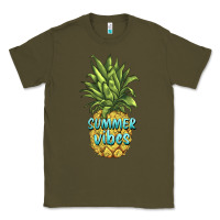 Army Green summer vibes pineapple Classic Tee - BarkalooDesign