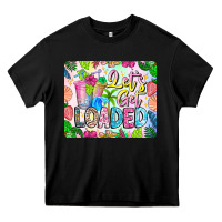 Black Lets Get Loaded Mouse Pad Heavy Core Tee - CowhideDigitalArt