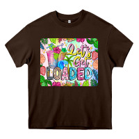 Chocolate Brown Lets Get Loaded Mouse Pad Heavy Core Tee - CowhideDigitalArt