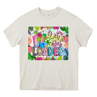 Cream Lets Get Loaded Mouse Pad Heavy Core Tee - CowhideDigitalArt