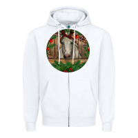 White Christmas Horse Zipper Hoodie - RanaPortraitStore