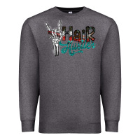 Charcoal Heather hair hustler2 Premium Sweatshirt - SublimationCraftShop