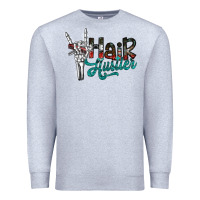 Heather Grey hair hustler2 Premium Sweatshirt - SublimationCraftShop