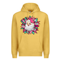 Antique Gold pink Christmas Santa Claus sunflower Premium Hoodie - Jasminsmagicworld